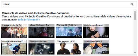 La biblioteca de vídeos amb llicència creative commons, serveix per afegir fragments de vídeo al vostre vídeo final